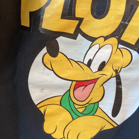 DISNEY | Pluto Black Hooded Zippered Cotton Sweatshirt unisex Small - Picture 5 of 8